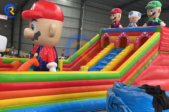 Gran Super Mario Inflatable Slide Curso de obstáculos para niños y adultos Juegos incluidos