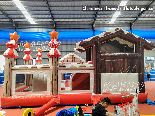 CE/EN71/EN14960 Certificado Inflable de Navidad Casa de salto combo para niños Parque de juegos