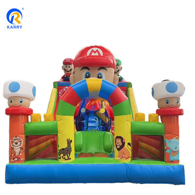 Gran Super Mario Inflatable Slide Curso de obstáculos para niños y adultos Juegos incluidos