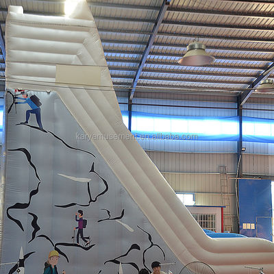 Gran montaña de nieve blanca doble deslizamiento y tobogán tobogán de agua inflable para adultos