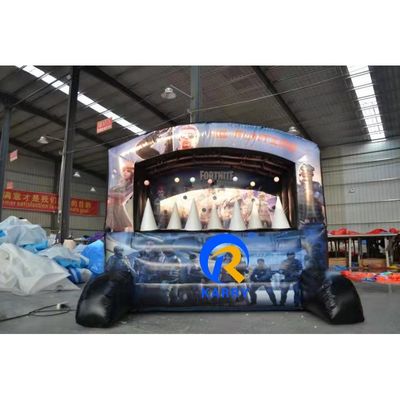 Juego de tiro interactivo lanzamiento cama de rebote inflable con soplador y color personalizado
