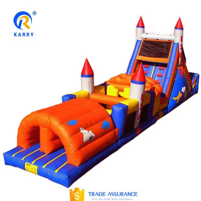 Características PORTABLE Curso de obstáculos inflable Juego para adultos para deportes y actividades infantiles