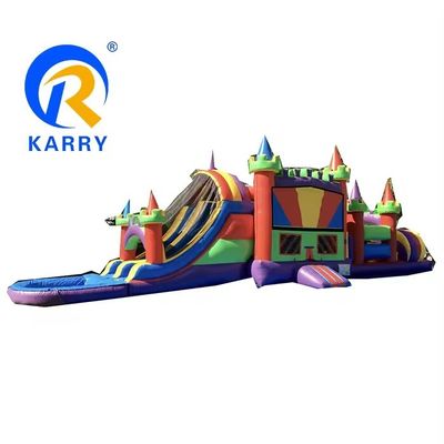 Características PORTABLE Curso de obstáculos inflable Juego para adultos para deportes y actividades infantiles