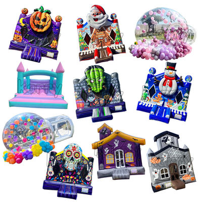 14 años de Navidad 13x13 pies Niños Inflable Bounce House Blanco Inflable Casa Burbuja
