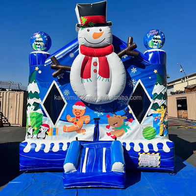 14 años de Navidad 13x13 pies Niños Inflable Bounce House Blanco Inflable Casa Burbuja