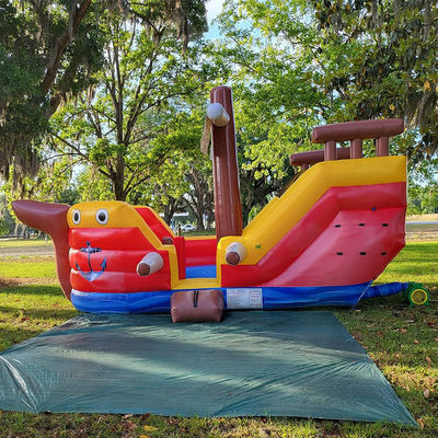 CE/EN71/EN14960 Castillo inflables para niños con área de deslizamiento y salto