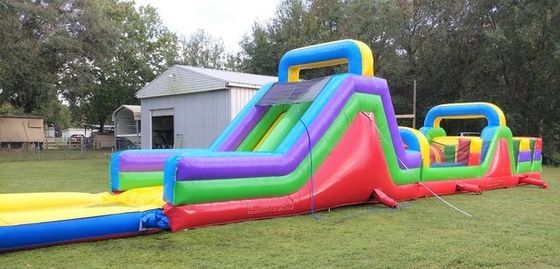 Curso de obstáculos de peine inflable personalizado para actividades de formación de equipos en grupos grandes