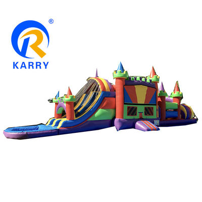 KR-OBS-904-2 Combinación de deslizamiento de obstáculos inflables para juego de parque de diversiones