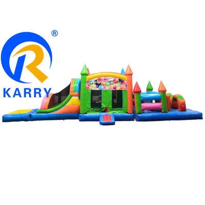 KR-OBS-904-2 Combinación de deslizamiento de obstáculos inflables para juego de parque de diversiones