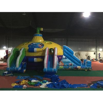 Color personalizado Cúpula del castillo Parque acuático inflable Submarino Parque acuático móvil terrestre