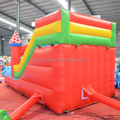 Tamaño del cliente 16 pies pequeño tobogán inflables Mickey Slide seco o húmedo para saltadores