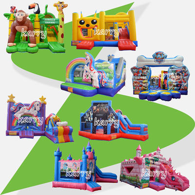 Fiesta de niños Deslizador de castillo inflables Combo Chateau inflables Color personalizado