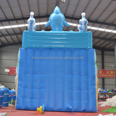 Parque del Océano personalizable castillo inflable doble combinación de diapositivas con protección de impresión