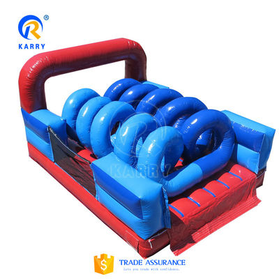 Curso de obstáculos extremos inflables modulares ideal para el comercio y puede sostener 100-500 kg