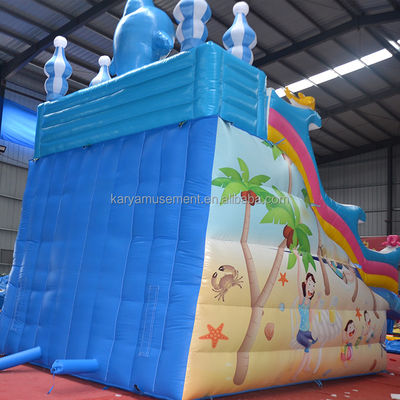 Parque del Océano personalizable castillo inflable doble combinación de diapositivas con protección de impresión