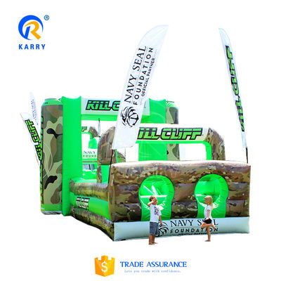 Curso de obstáculos inflables impreso para alquilar Ultimate Survivor Challenge