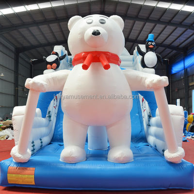 Deslizamiento de agua inflable de color personalizado para la diversión en el lago polar Capacidad máxima 100-500 kg