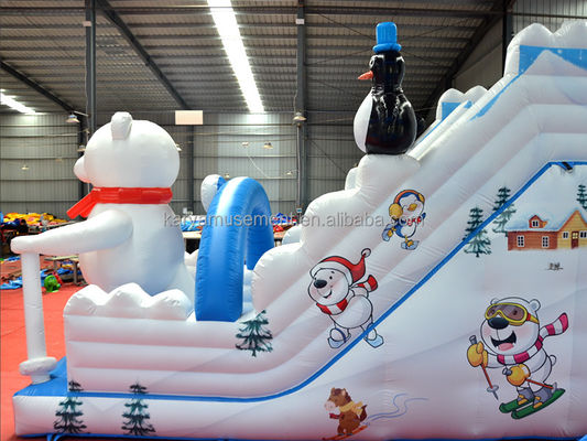 Deslizamiento de agua inflable de color personalizado para la diversión en el lago polar Capacidad máxima 100-500 kg