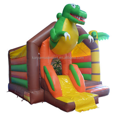 Número OEM Capacidad 100-500kg Dinosaurio Castillo inflable con combinación de diapositivas