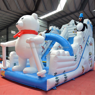 Deslizamiento de agua inflable de color personalizado para la diversión en el lago polar Capacidad máxima 100-500 kg