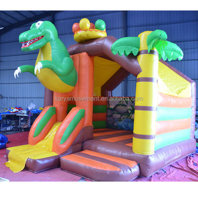 Número OEM Capacidad 100-500kg Dinosaurio Castillo inflable con combinación de diapositivas