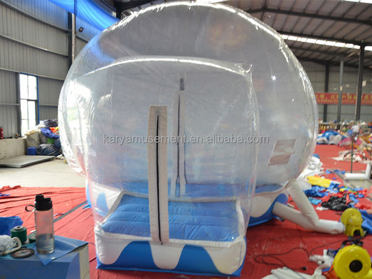 Tenda de globo de nieve portátil de Halloween Transparente Balón de casa de burbujas inflable para niños