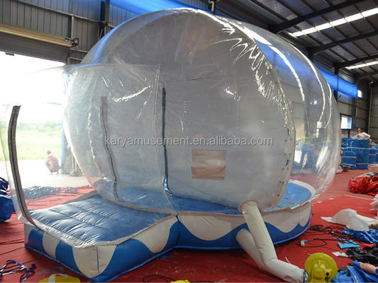 Tenda de globo de nieve portátil de Halloween Transparente Balón de casa de burbujas inflable para niños