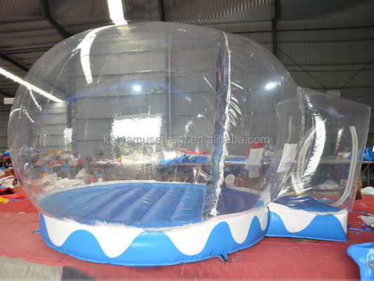 Tenda de globo de nieve portátil de Halloween Transparente Balón de casa de burbujas inflable para niños