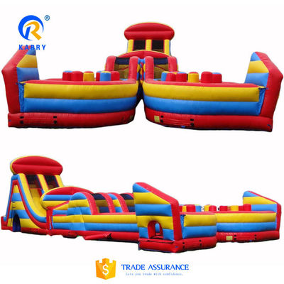 Parque de juegos al aire libre Curso de obstáculos inflable Carrera para niños y adultos personalizada