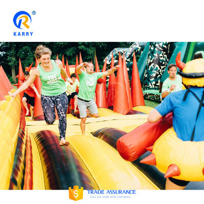 Curso de obstáculos de avance inflable certificado CE para eventosKR-OBS-904-2