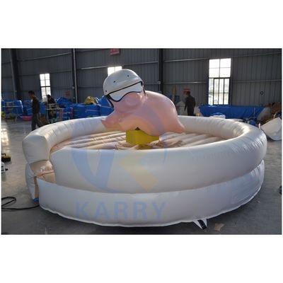 Máquina de montar inflada de cerdo mecánica comercial interactiva para la diversión del carnaval