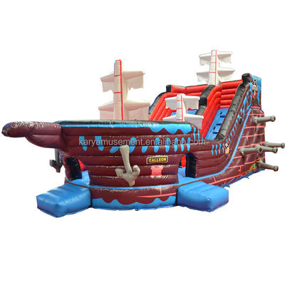 Antiguo tobogán de barco pirata inflable comercial tobogán acuático para la diversión 8.6x4m o tamaño personalizado