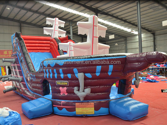 Antiguo tobogán de barco pirata inflable comercial tobogán acuático para la diversión 8.6x4m o tamaño personalizado