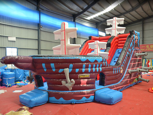 Antiguo tobogán de barco pirata inflable comercial tobogán acuático para la diversión 8.6x4m o tamaño personalizado