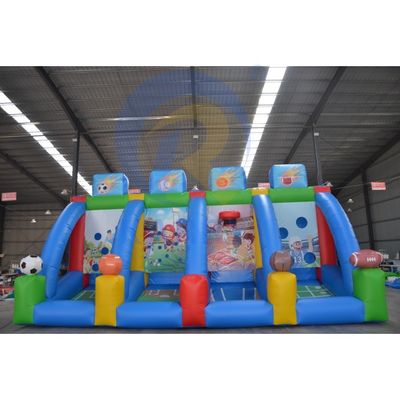 Juego de desafío de deportes de carnaval inflable de 4 en 1 para empresas de alquiler