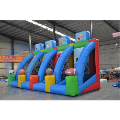 Juego de desafío de deportes de carnaval inflable de 4 en 1 para empresas de alquiler