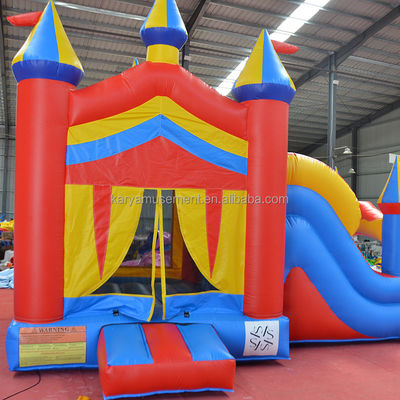 Kit de reparación incluido Castillo inflable Gran tobogán de agua seca y húmeda para parque de diversiones