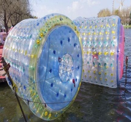 Color amarillo o personalizado Bola rodante de agua inflable hermética para ejercicio al aire libre