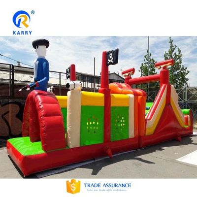 Curso de obstáculos inflable de colores personalizados para niños y adultos