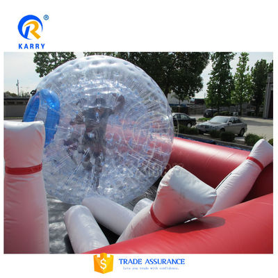 Características de la bola de hámster portátil de tamaño humano TPU inflatable de burbuja Zorb bola para boliche