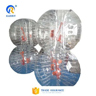 Características de la bola de hámster portátil de tamaño humano TPU inflatable de burbuja Zorb bola para boliche