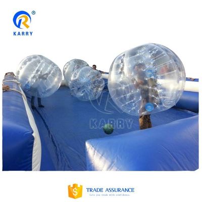 Características de la bola de hámster portátil de tamaño humano TPU inflatable de burbuja Zorb bola para boliche
