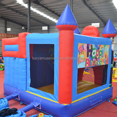 0.55mm PVC Vinyl Tarpaulin Inflatable Mario Casa de salto Combo Castillo Deslizamiento con soplador
