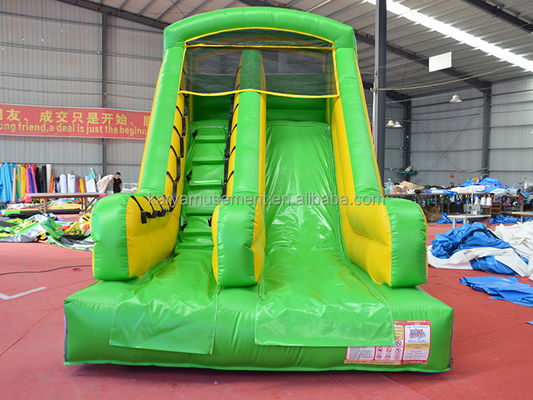 Parque interior Esencial de tamaño pequeño deslizador de rebote inflable con diseño y color verde