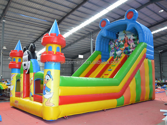 Salto comercial de 29 pies Mickey Park Deslizador inflable para el negocio de alquiler de fiestas