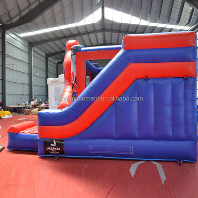 Entretenimiento en interiores y exteriores Spiderman Temático Inflable Castillo Rebobinable con tobogán