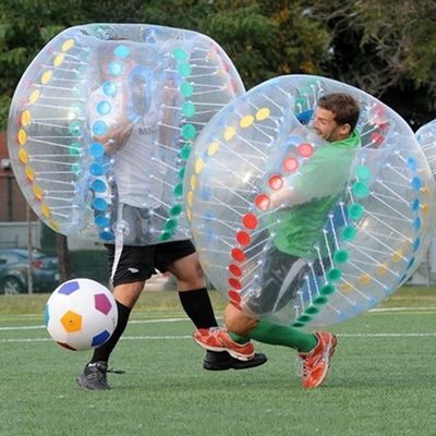 CE 220v o 110v juguete inflable PVC/TPU de 1,5m de diámetro Transparente parachoques para niños