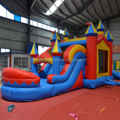 14 Años de Comercial Macaron temática Inflable Casa de Salto con Piscina de toboganes y soplador