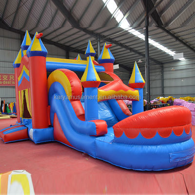 14 Años de Comercial Macaron temática Inflable Casa de Salto con Piscina de toboganes y soplador