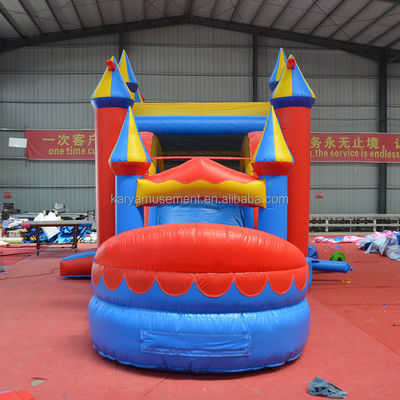 14 Años de Comercial Macaron temática Inflable Casa de Salto con Piscina de toboganes y soplador